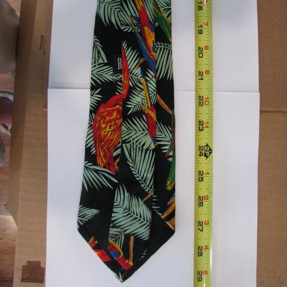 100% Silk Men's Tie Parrot themed by Rosetti 1E - Picture 6 of 7